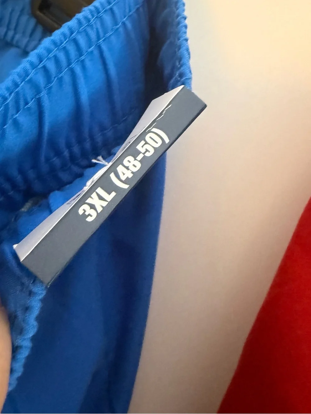 3XL George Red and Blue Men's Swim Trunks Set